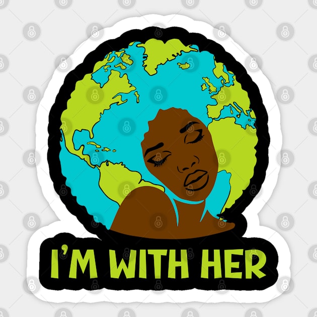 I'm With He Sticker by MZeeDesigns